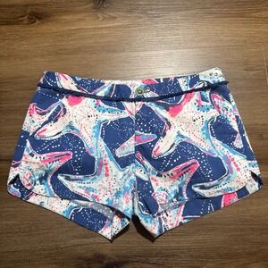 Lilly Pulitzer Women's‎ Size 2 Navy Indigo Star Fish Struck Adie Pink Shorts